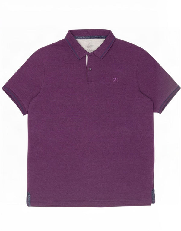 Polo Hackett da uomo slim fit XL in cotone viola