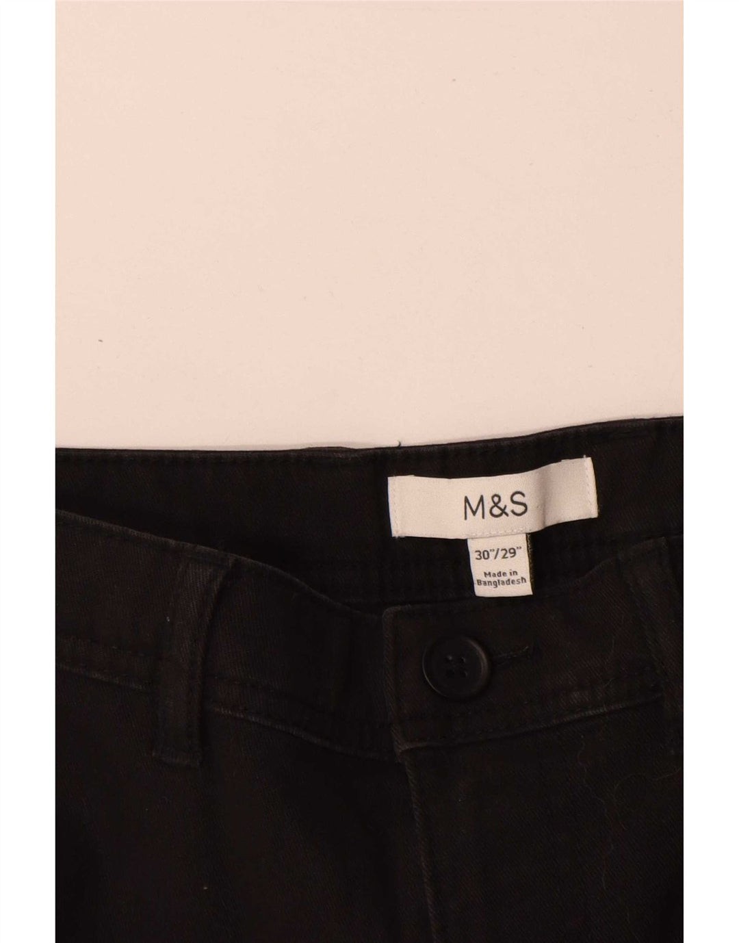 Pantaloni cargo da uomo Marks & Spencer W30 L290 cotone nero