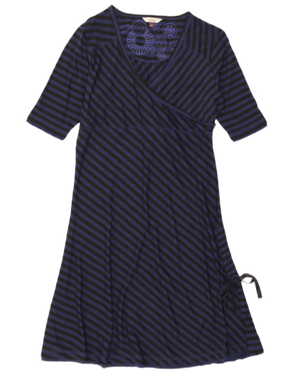 Abito lungo da donna Fat Face UK 14 Poliestere a righe blu navy medio