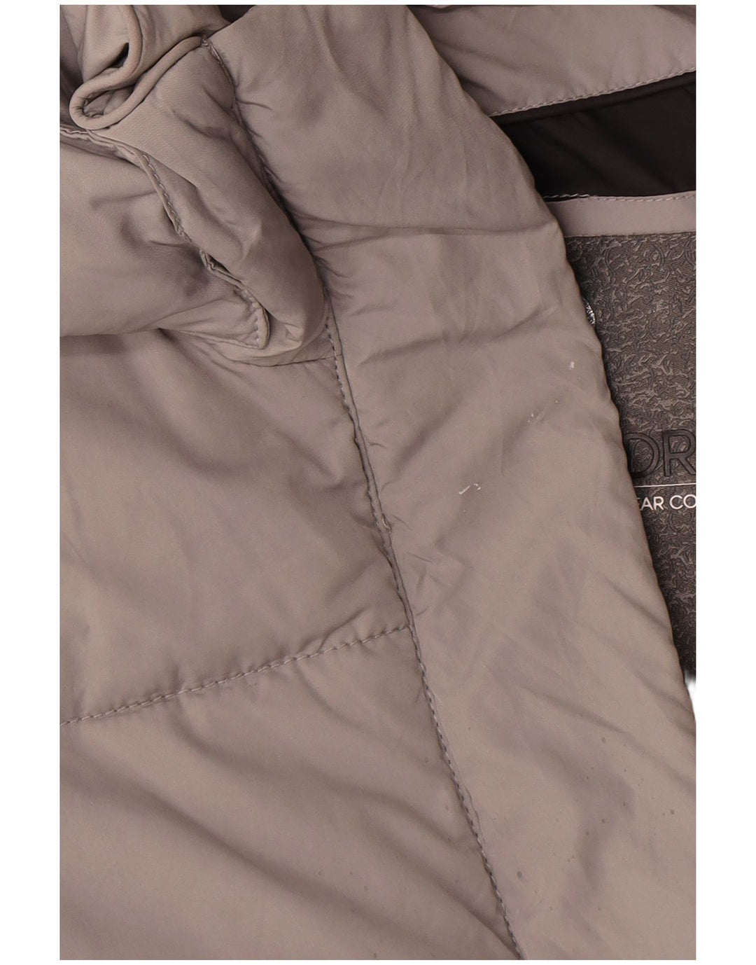 Cappotto imbottito con cappuccio grafico oversize da donna Superdry UK 10 piccolo grigio