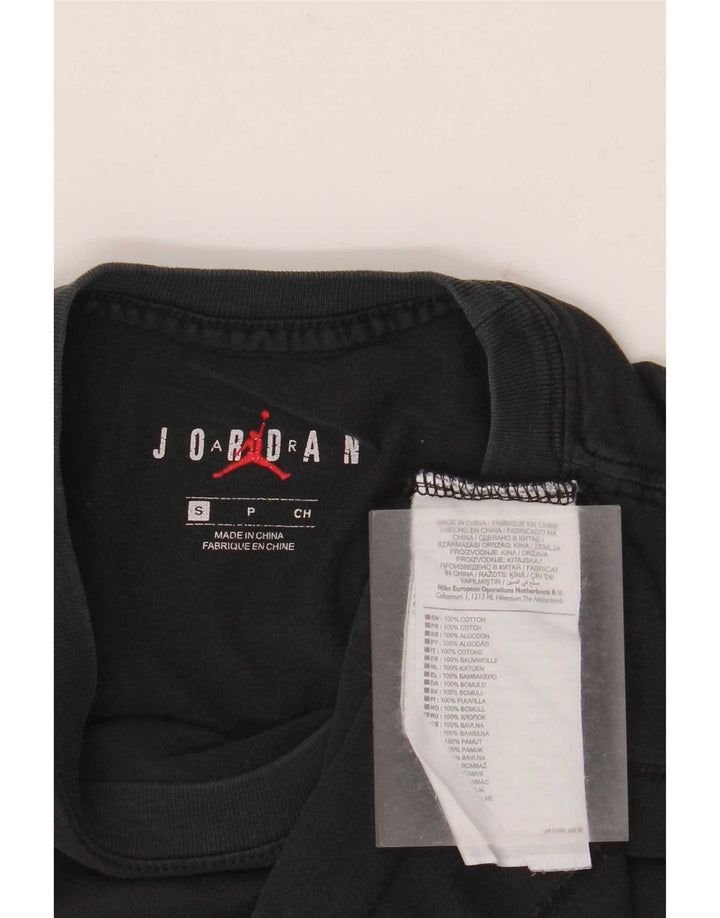 T-shirt grafica da uomo Jordan Top piccola in cotone nero