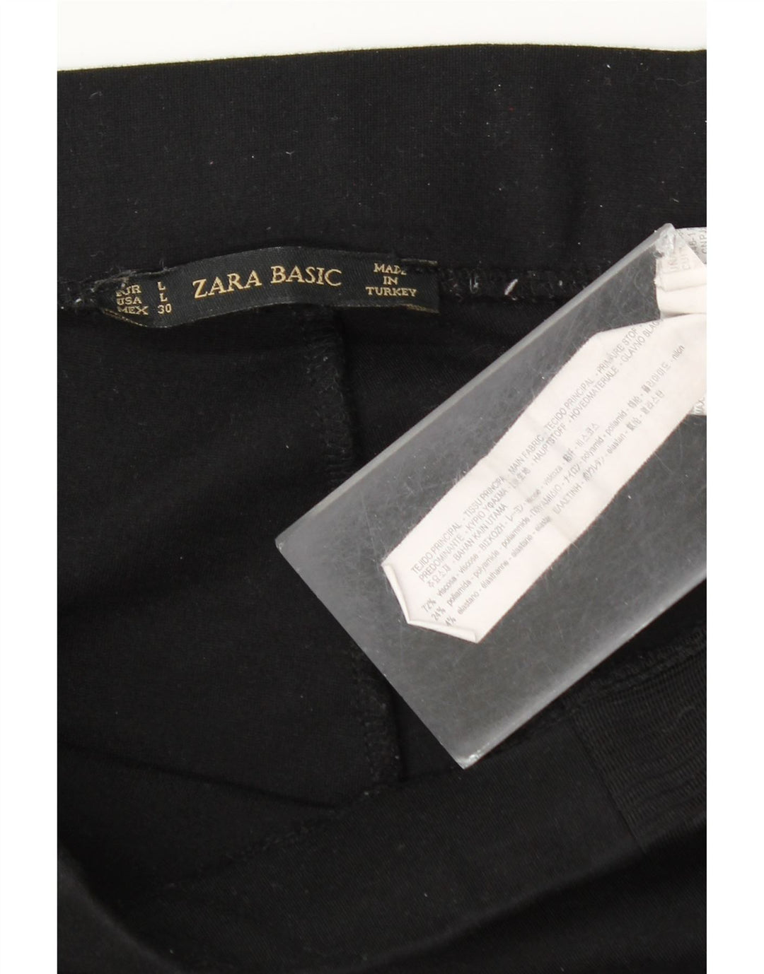 Leggings Zara da donna UK 14 large in viscosa nera