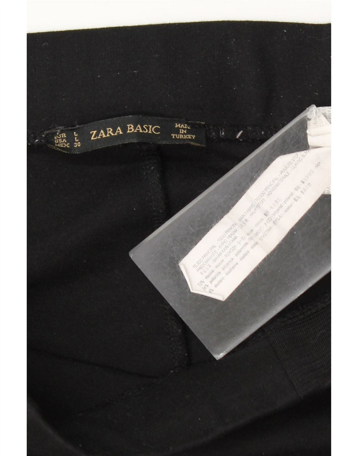 Leggings Zara da donna UK 14 large in viscosa nera