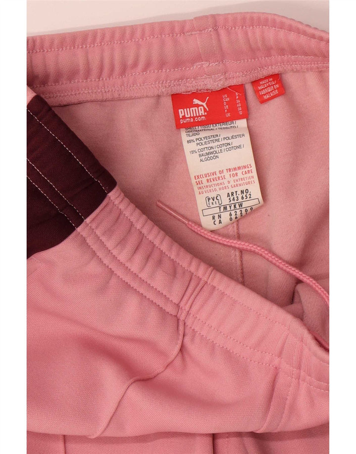 Pantaloni da tuta da donna Puma UK 10 Small Poliestere color block rosa