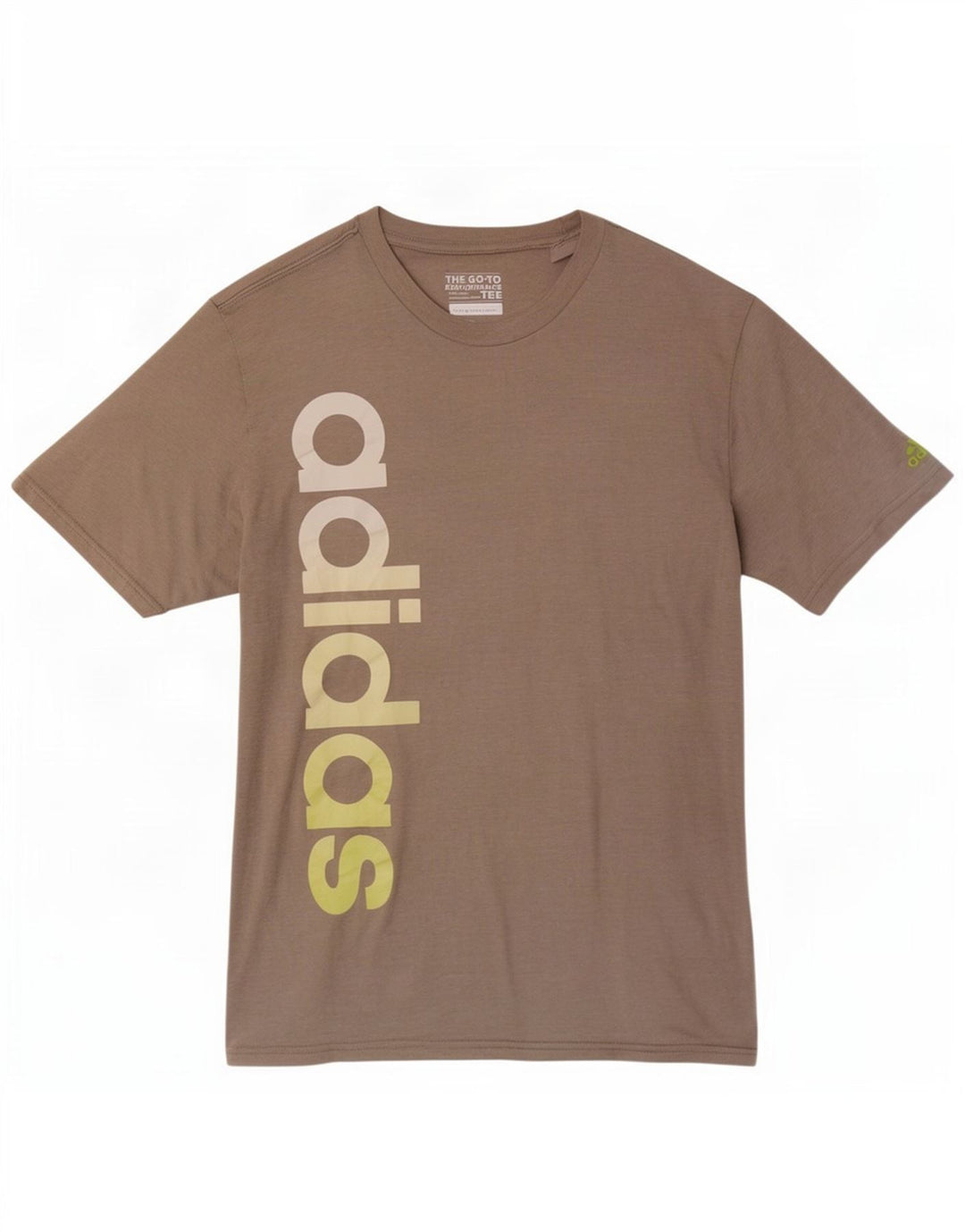T-shirt grafica da uomo Adidas Top grande in poliestere marrone