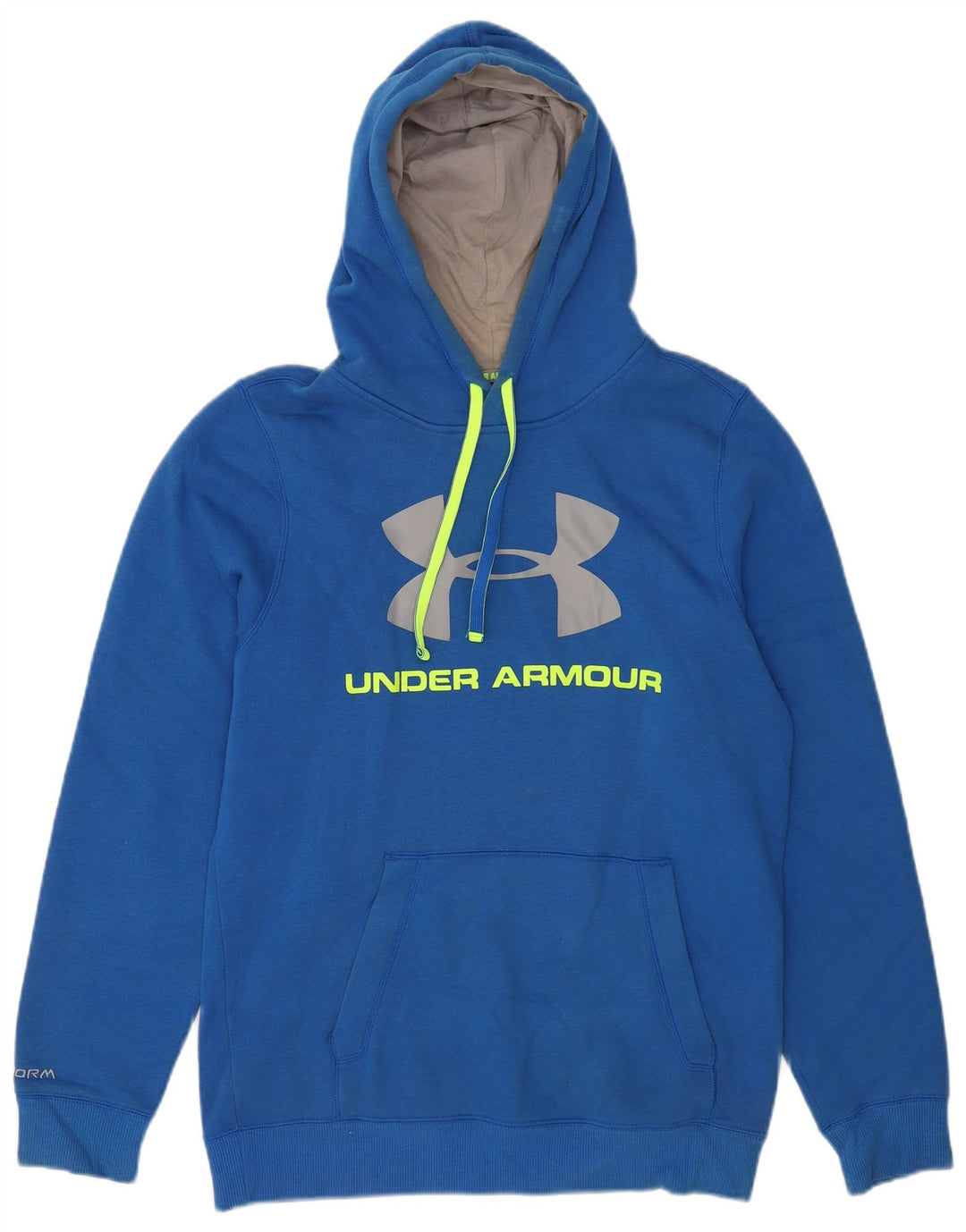 Felpa con cappuccio grafica da uomo Under Armour piccola in cotone blu