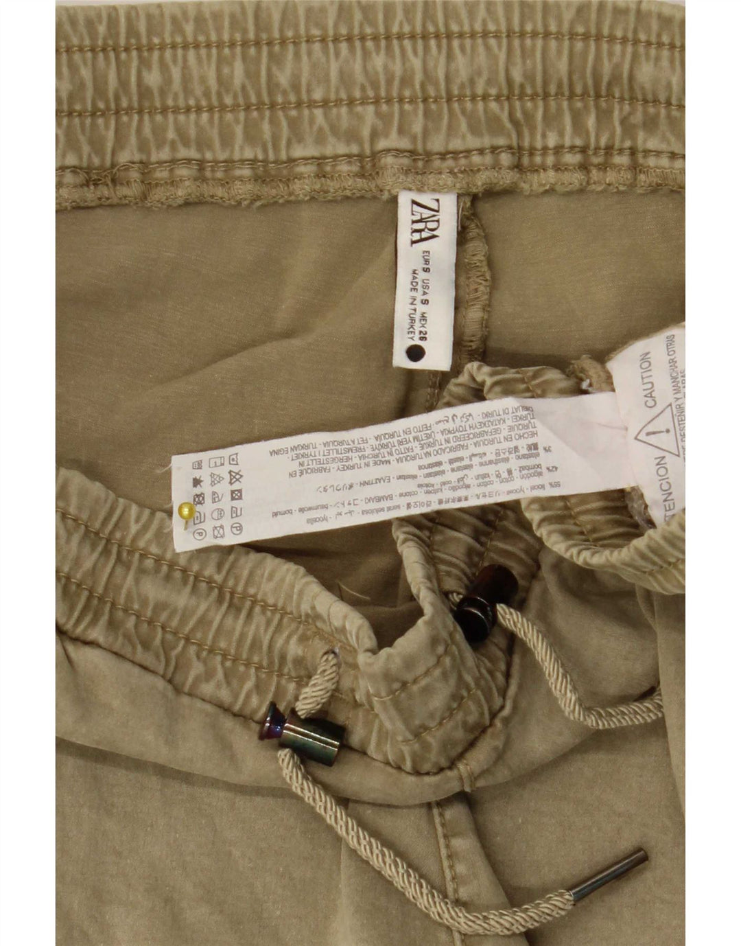 Pantaloni da jogging da donna Zara piccoli W26 L26 Lyocell kaki