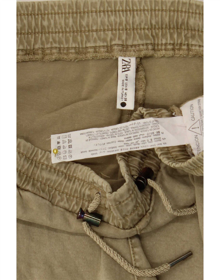 Pantaloni da jogging da donna Zara piccoli W26 L26 Lyocell kaki