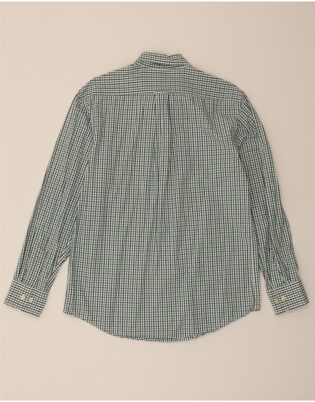 IZOD Mens Shirt Medium Green Check Cotton Vintage Izod and Second-Hand Izod from Messina Hembry 