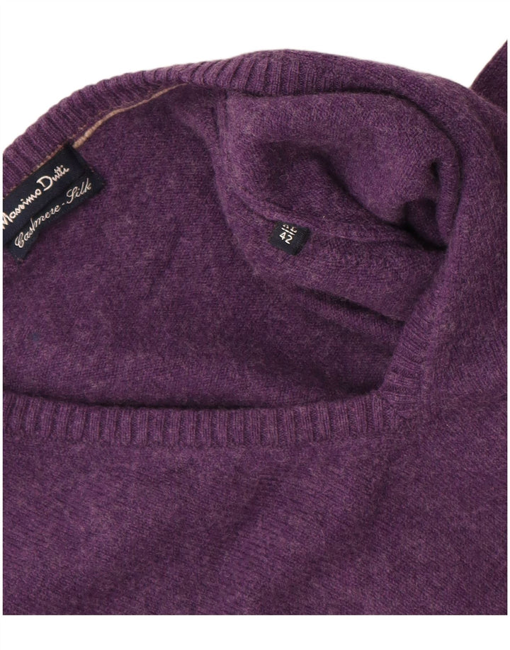Massimo Dutti Maglione da uomo con scollo a V XL in lana viola
