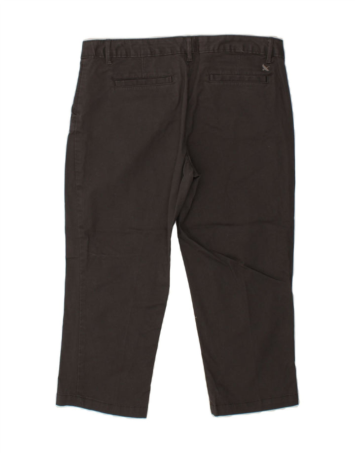 EDDIE BAUER Womens Slightly Curvy Straight Capri Trousers US 10 Large W34 L22  Grey Vintage Eddie Bauer and Second-Hand Eddie Bauer from Messina Hembry 