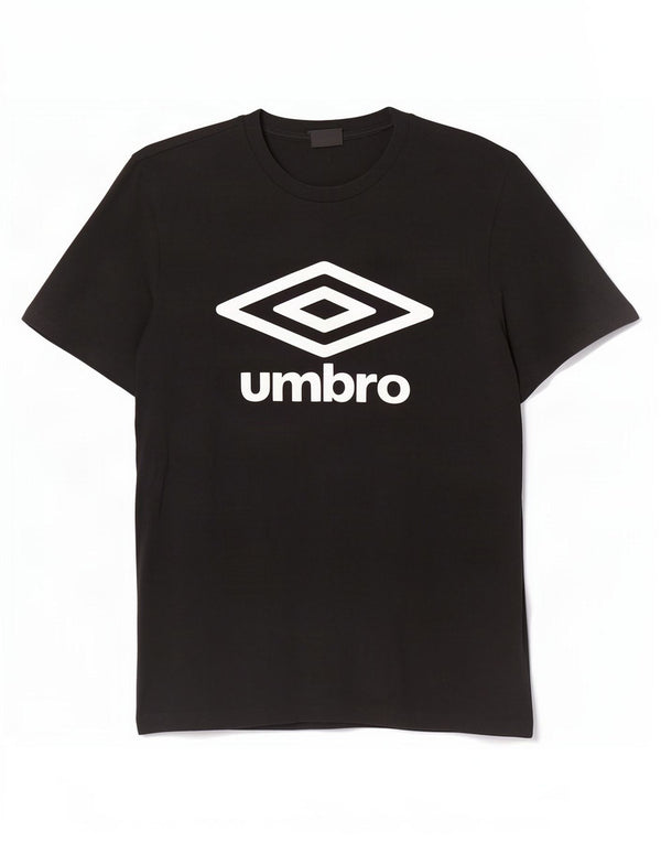 T-shirt grafica da uomo Umbro Top grande in cotone nero