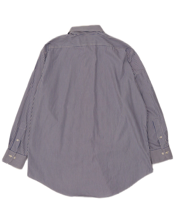 Ralph Lauren Mens Classic Fit Shirt Size 161/2  Large Blue Pinstripe Cotton