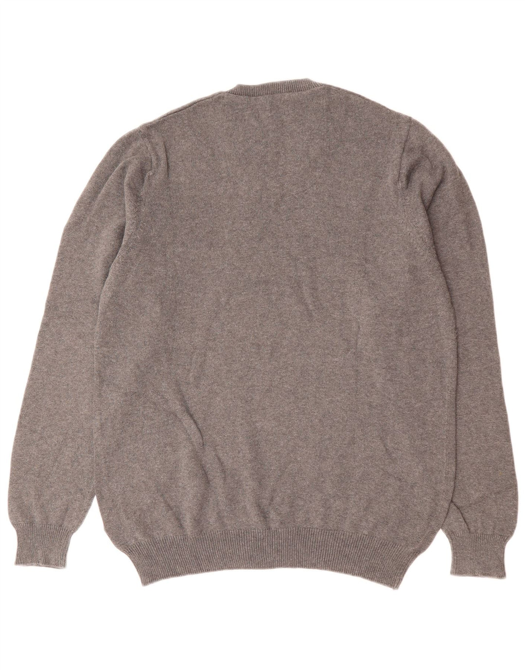 Maglione da uomo Marks & Spencer con scollo a V blu Harbour in cotone grigio medio