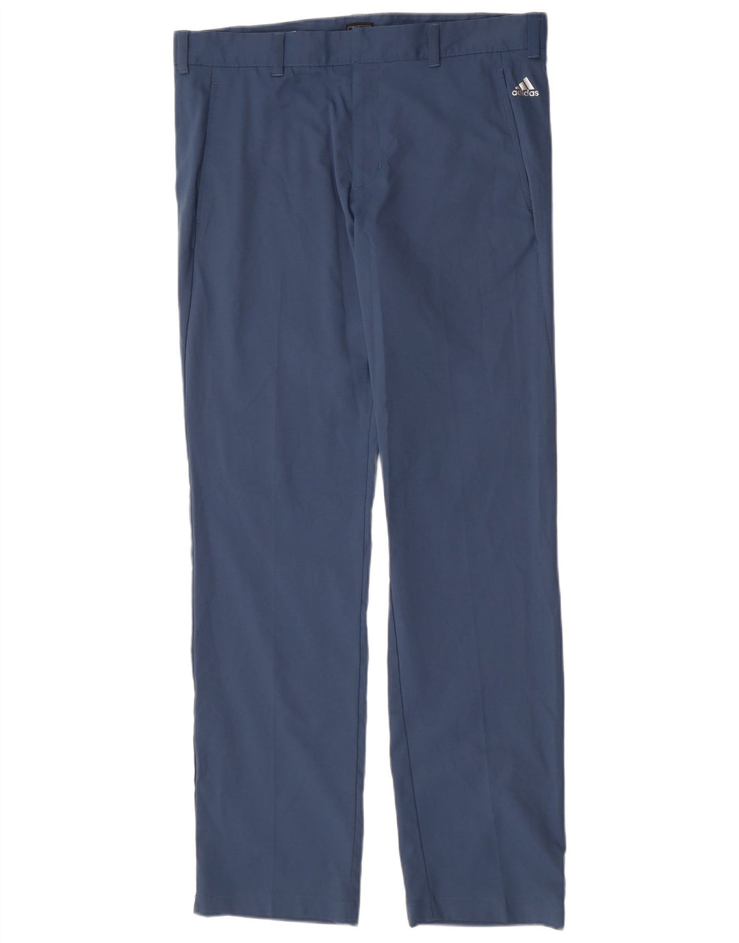 Pantaloni chino dritti da uomo Adidas W34 L34 poliestere blu
