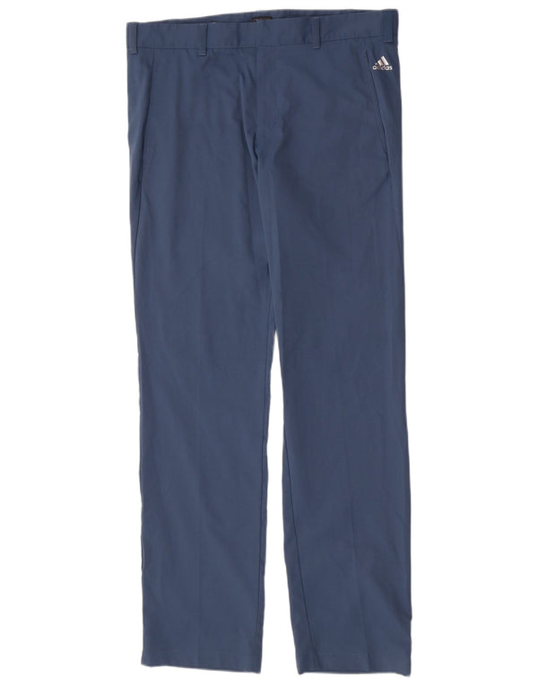 Pantaloni chino dritti da uomo Adidas W34 L34 poliestere blu