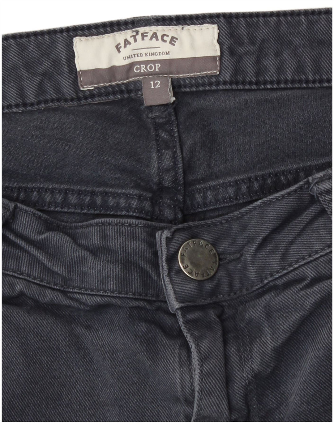 Jeans corti da donna Fat Face UK 12 Medio W32 L22 Cotone grigio