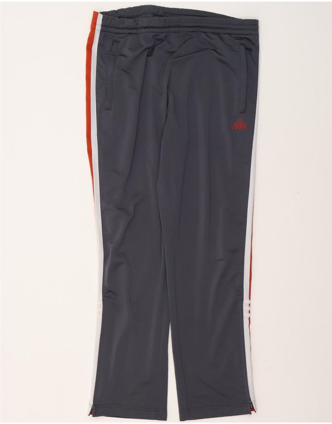Pantaloni da tuta da uomo Adidas UK 38/40 Poliestere color block grigio medio