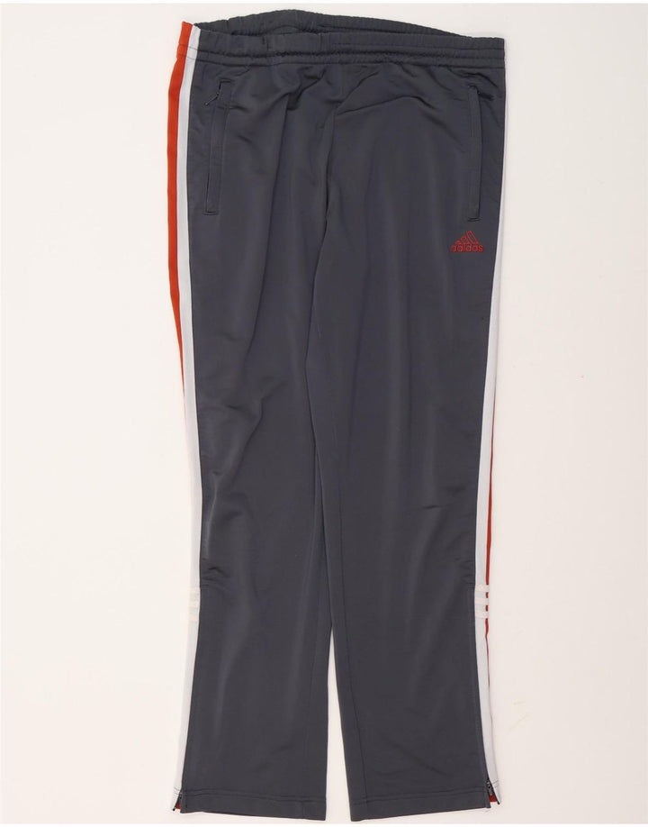 Pantaloni da tuta da uomo Adidas UK 38/40 Poliestere color block grigio medio