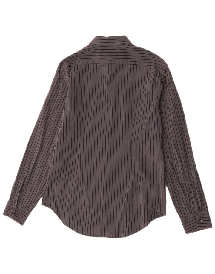 Camicia Zara Uomo Grande Gessato Grigio