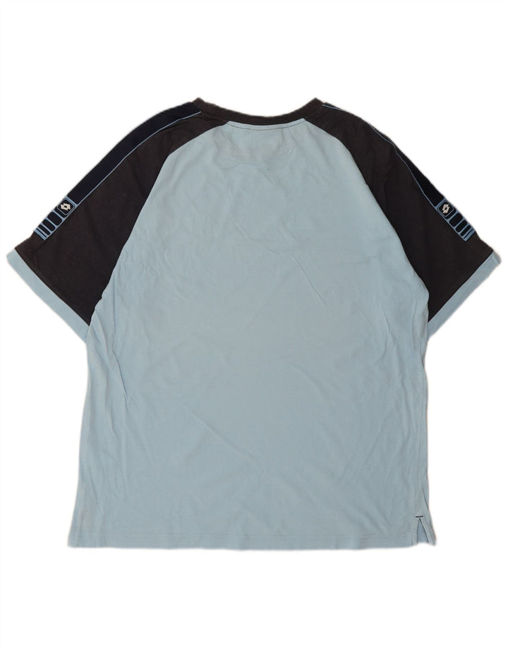 LOTTO Mens T-Shirt Top Large Blue Colourblock