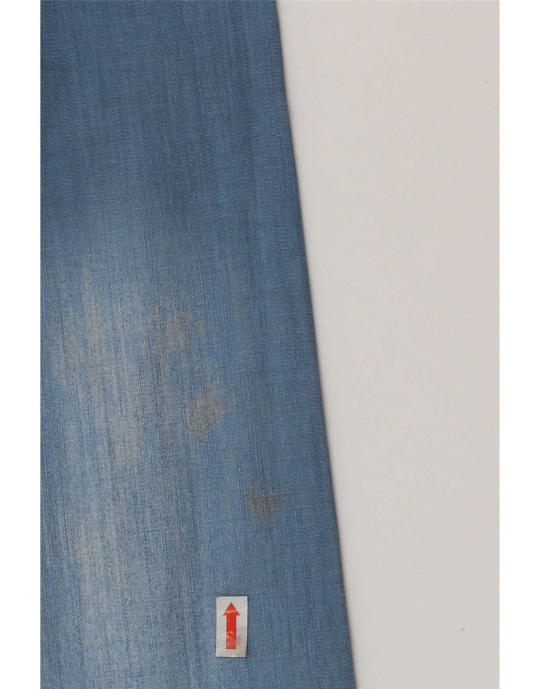 Camicia di jeans vintage da uomo grande in cotone blu