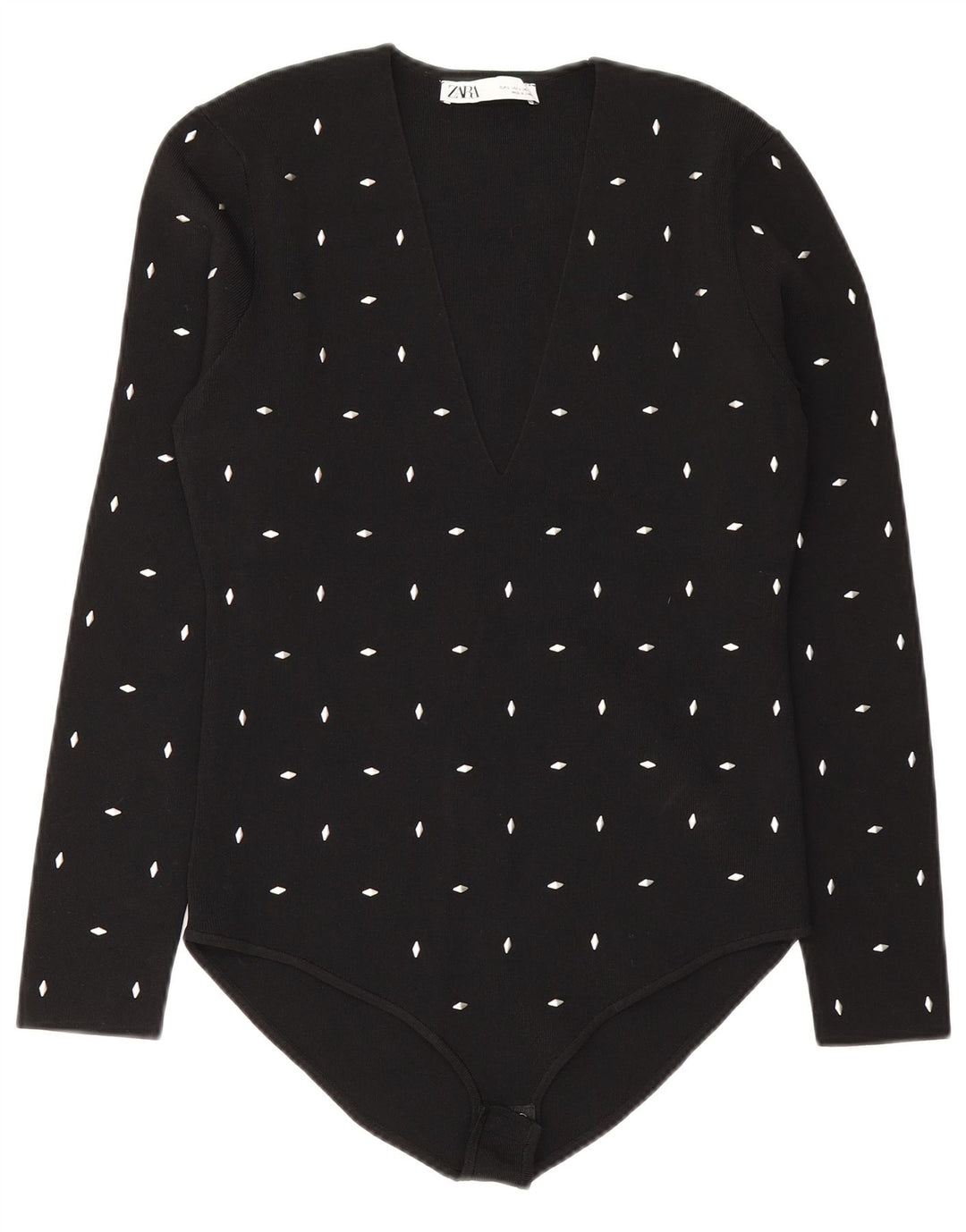 Body Zara da donna UK 14 grande in viscosa nera