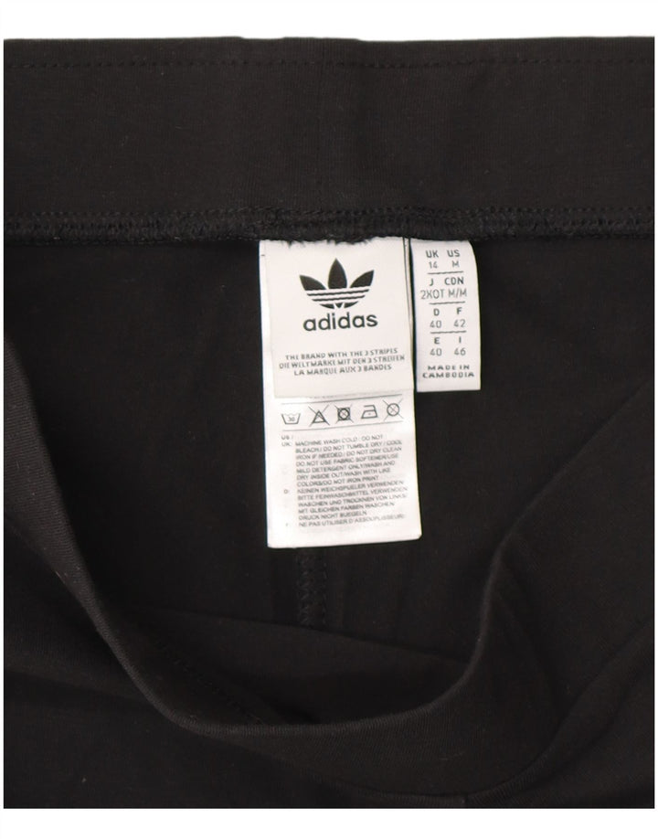 Leggings Adidas da donna UK 14 cotone a righe nere medie