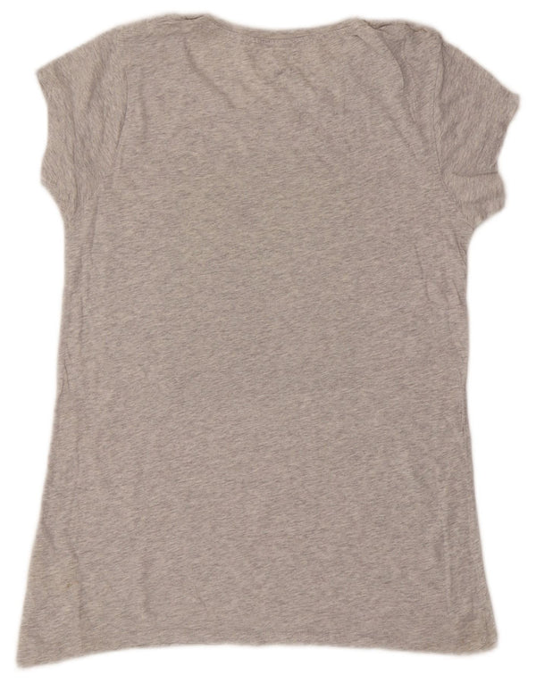 Maglietta grafica da donna Lee Top UK 12 Cotone grigio medio