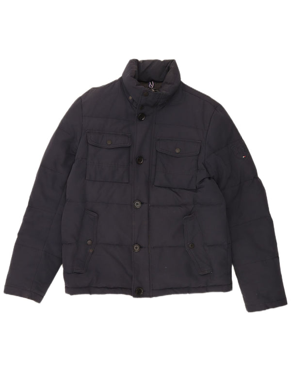 Giacca imbottita da uomo Tommy Hilfiger UK 38 poliestere medio blu navy