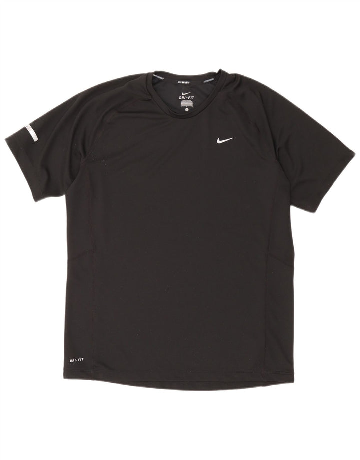 T-shirt Nike Dri Fit da uomo, grande, in poliestere nero