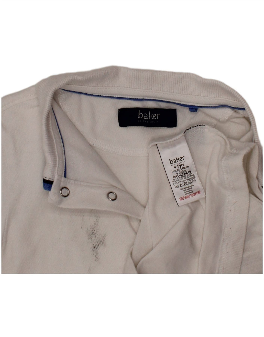 Polo da bambino TED BAKER 4-5 anni in cotone bianco