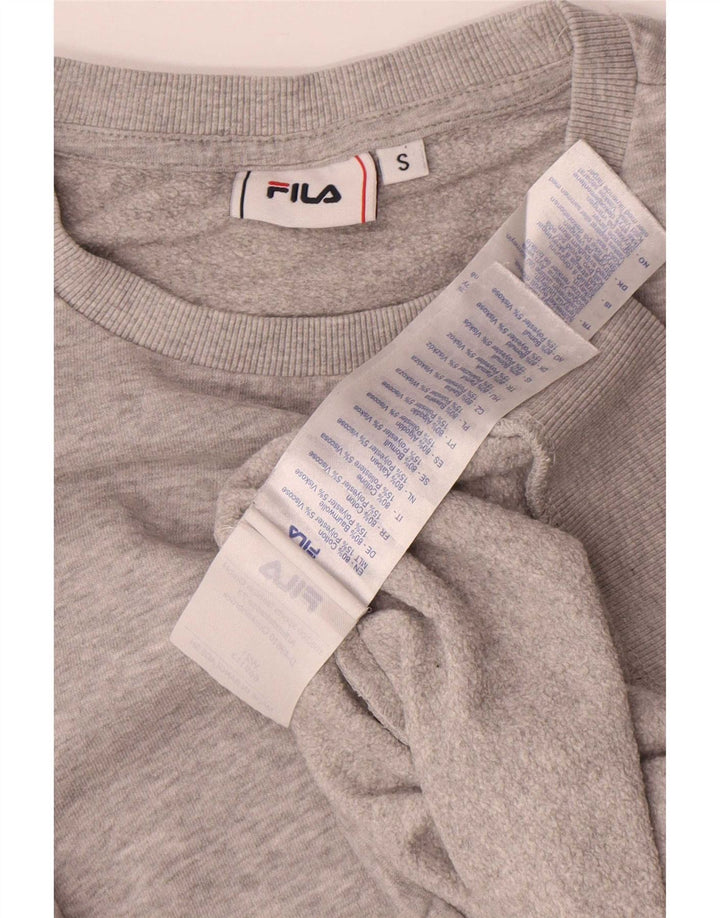 Felpa da uomo Fila Maglione piccolo cotone chiazzato grigio