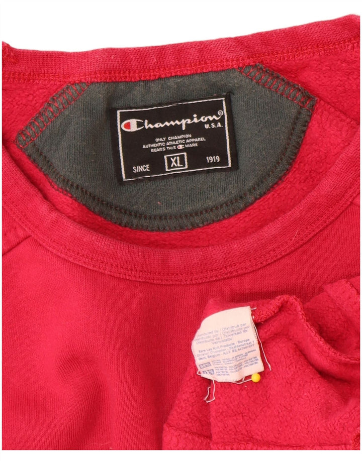 Felpa grafica da uomo Champion Jumper XL in cotone rosa