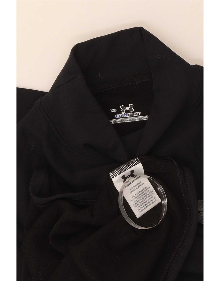 Maglia a compressione da uomo Under Armour a maniche lunghe in nylon nero medio