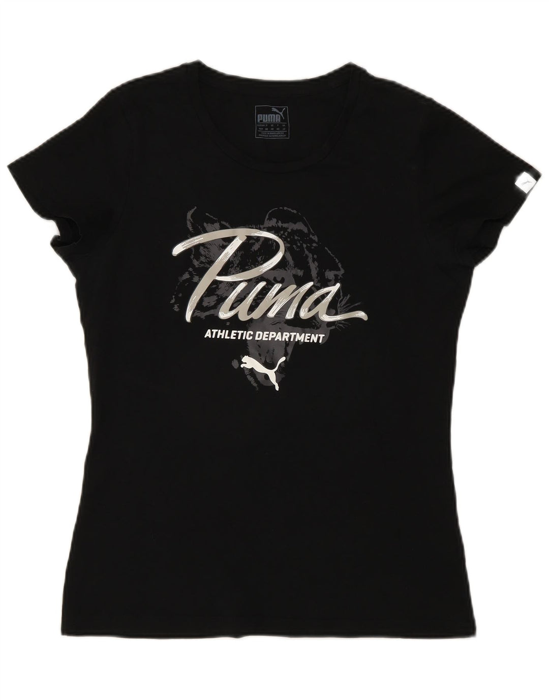 T-shirt grafica da donna Puma UK 12 media nera