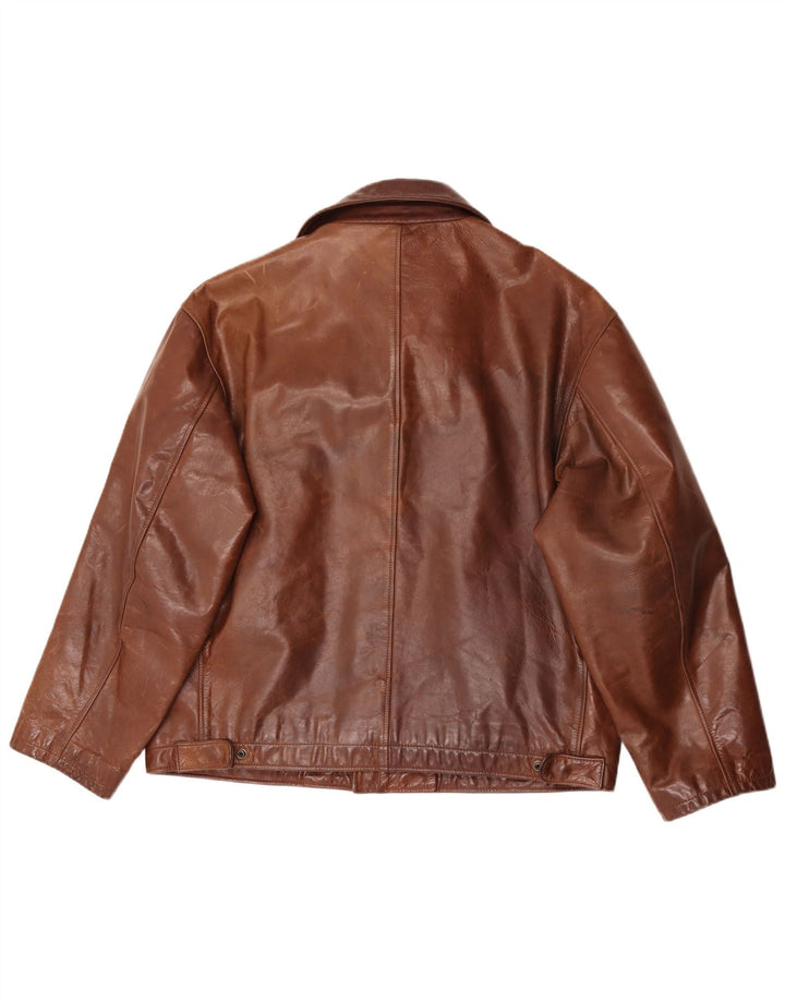 Giacca in pelle da uomo Herman & Sons IT 50 Large Marrone