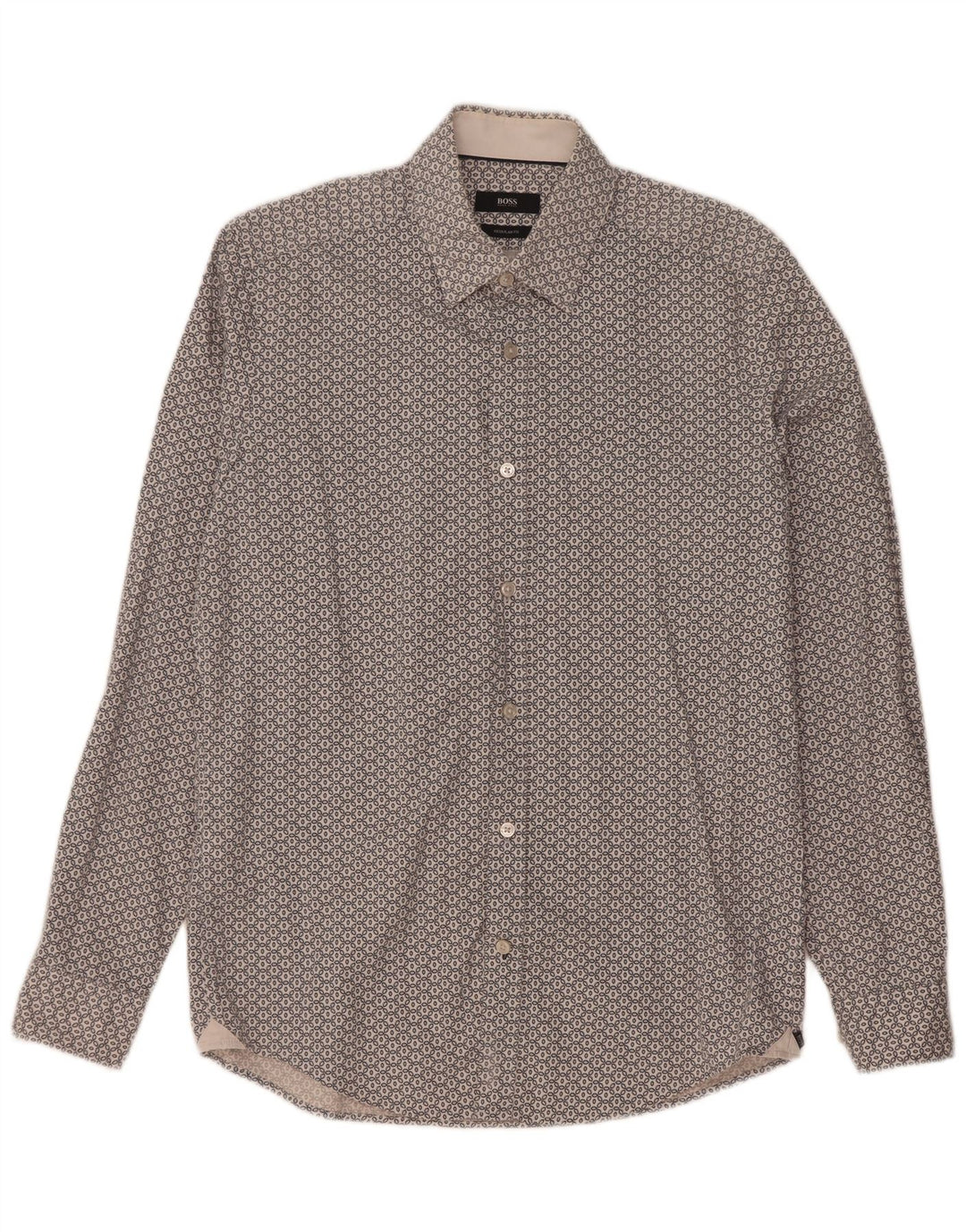Camicia Hugo Boss da uomo vestibilità regolare piccola in cotone floreale bianco