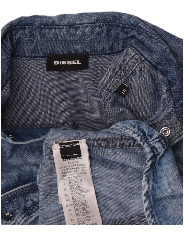 Camicia Denim Bambino Diesel 9-10 Anni Cotone Blu