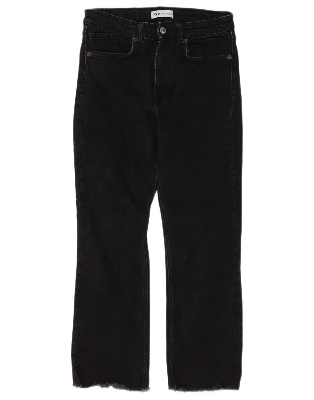 Jeans corti da donna Zara EU 38 piccoli W28 L25 neri