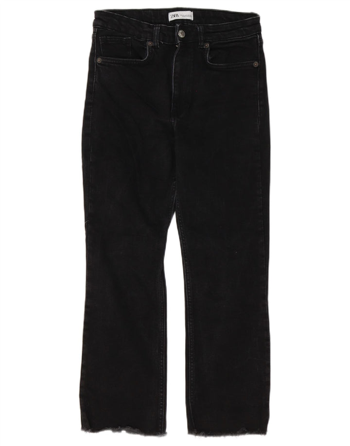 Jeans corti da donna Zara EU 38 piccoli W28 L25 neri