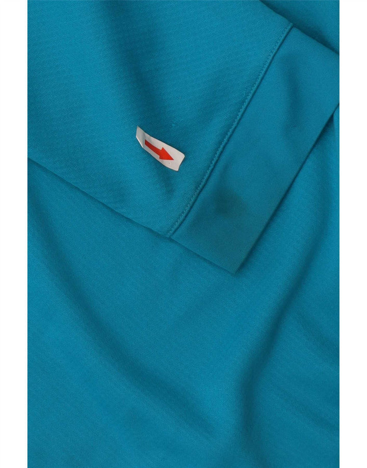 Top della tuta da ginnastica Nike Dri Fit con collo e zip da uomo XL Blu Colourblock