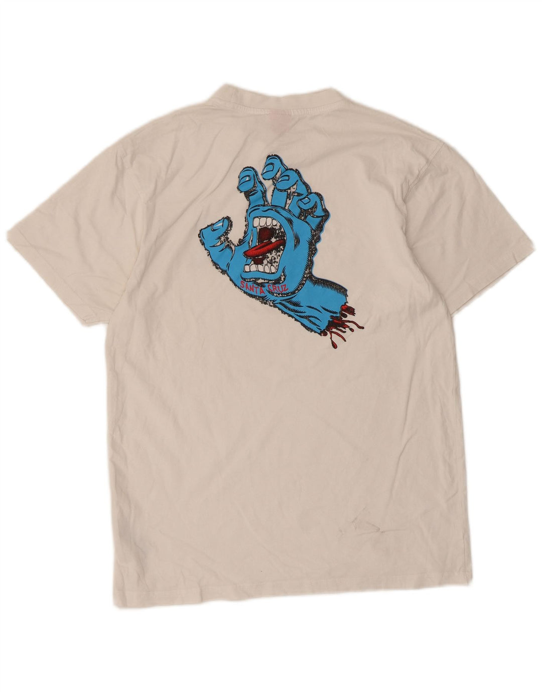 T-shirt grafica da uomo Santa Cruz Top in cotone bianco medio