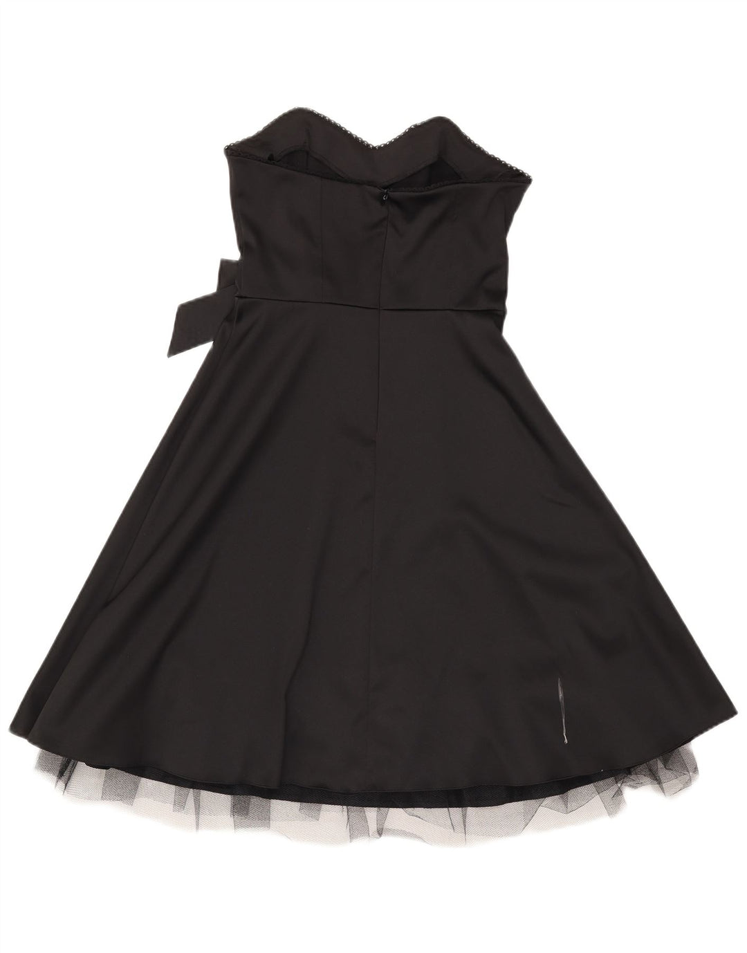 Abito senza spalline da donna Bay UK 10 piccolo poliestere nero