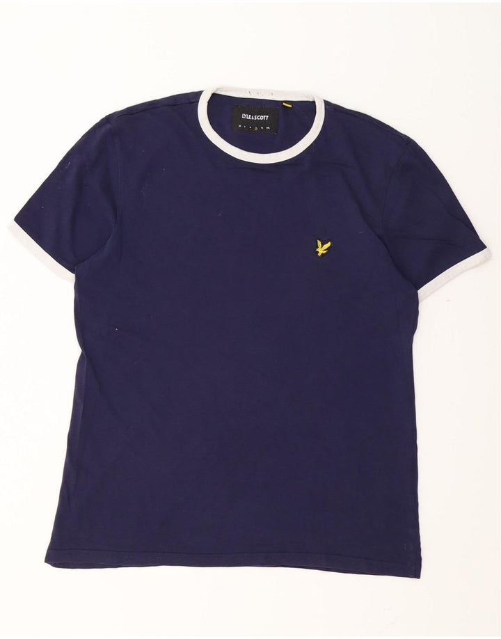 T-shirt da uomo Lyle & Scott Top grande in cotone blu navy
