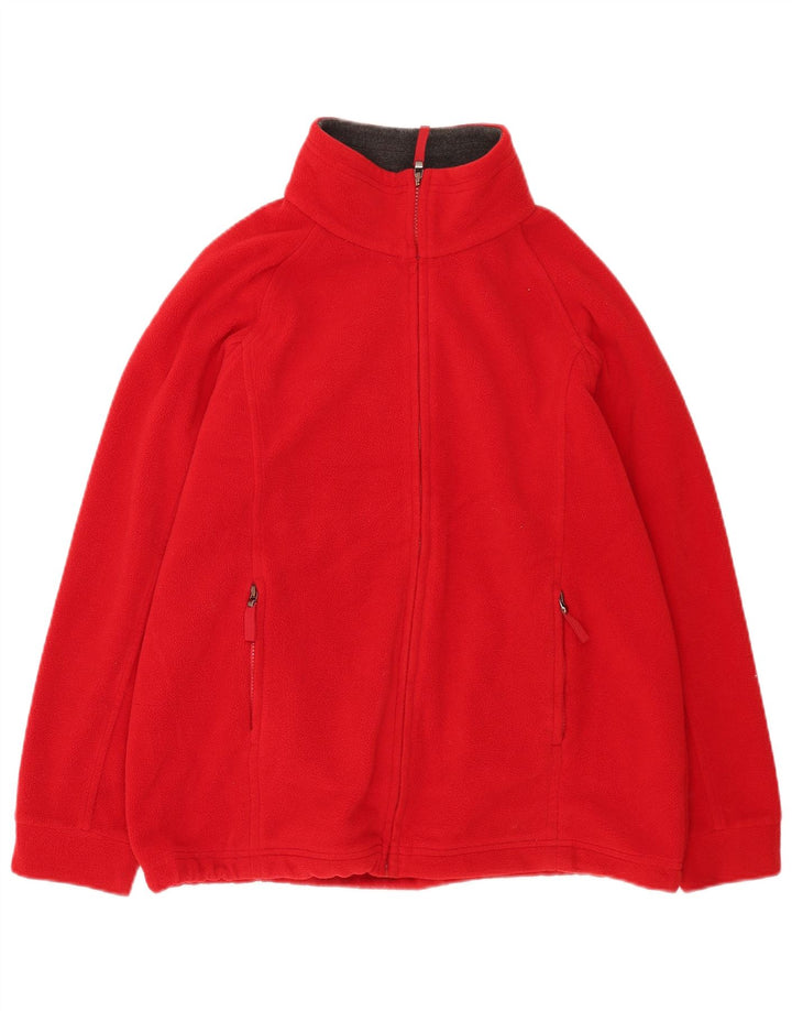 Giacca in pile da donna Marks & Spencer UK 14 grande poliestere rosso