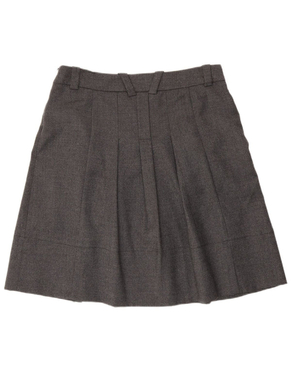 Gonna a pieghe da donna Henry Cottons IT 46 Large W36 Lana vergine grigia