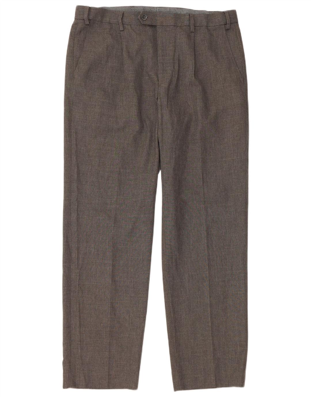 Pantaloni da abito dritti da uomo Marks & Spencer W36 L31 poliestere grigio