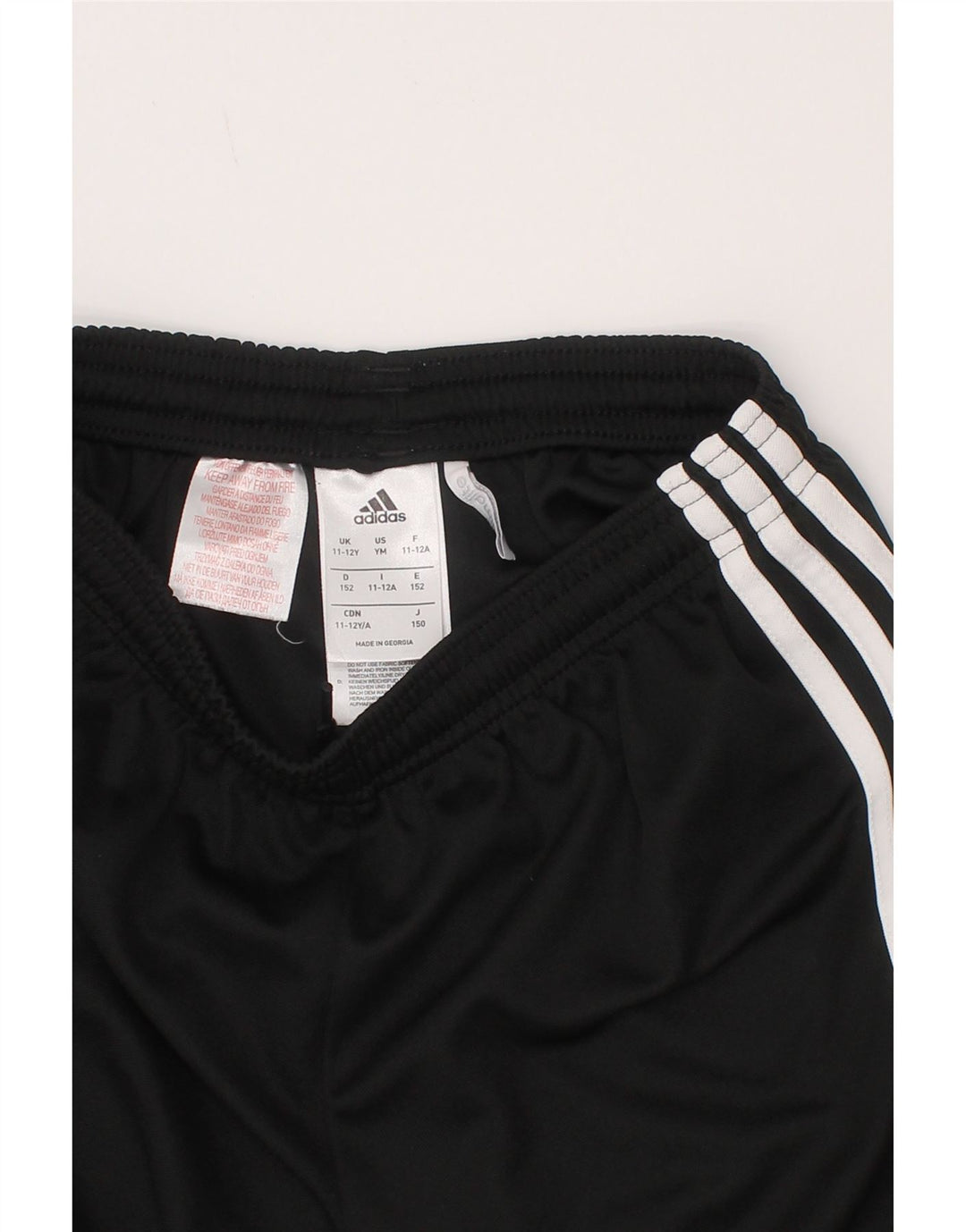 Pantaloncini sportivi Adidas Climalite da ragazzo 11-12 anni in poliestere nero