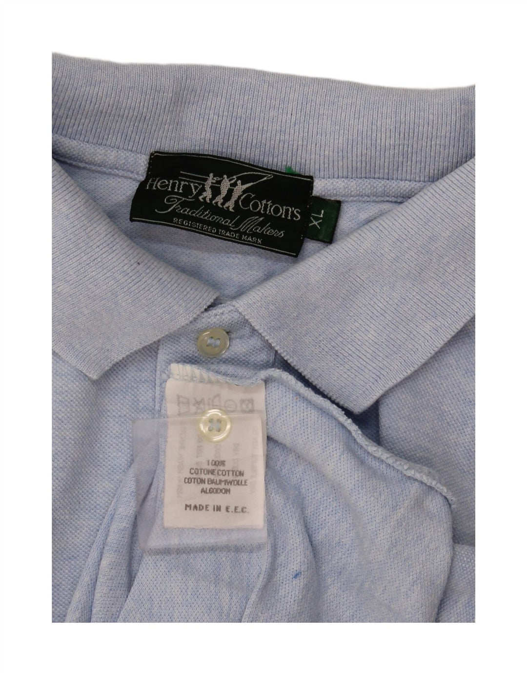 Polo da uomo Henry Cottons XL in cotone blu